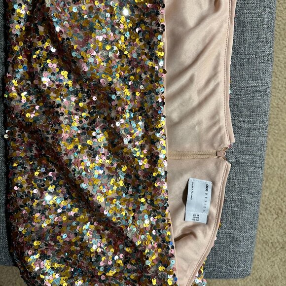 Sequin mini skirt-Multicolor - Picture 4 of 6